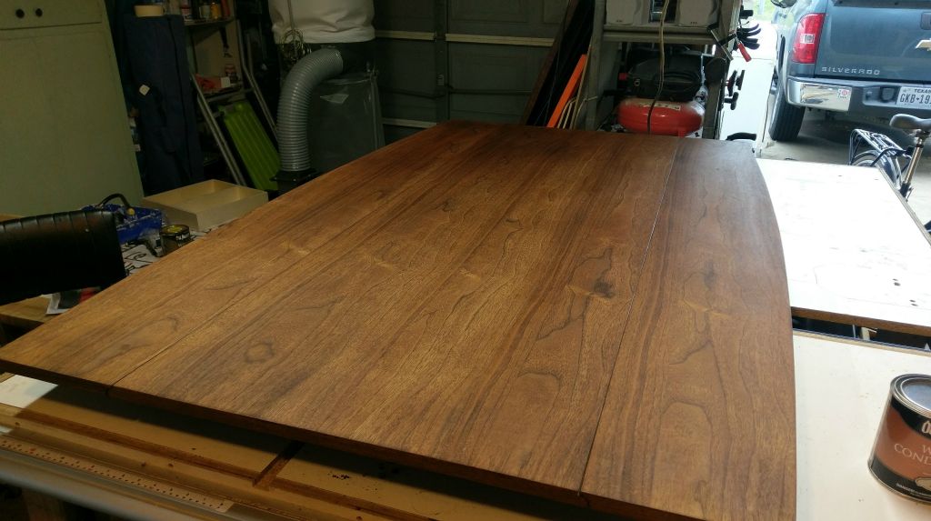 60's-70's post art-deco drop leaf 6' dining table.  Suspected solvent damage. RESTORATION