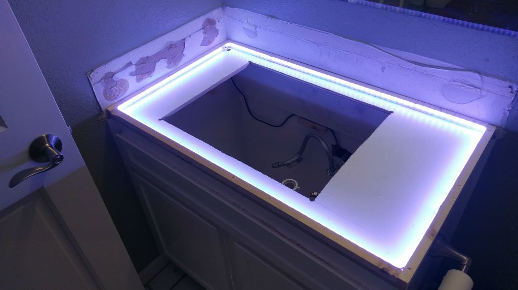 Leather White Translucent Marble LED Backlighting Array Setup